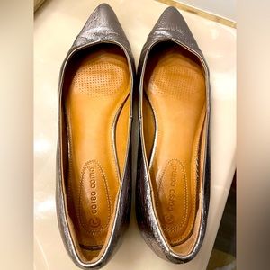 Corso Como silver metallic flats, size 10
